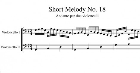 Short Melody No. 18 Andante per due violoncelli