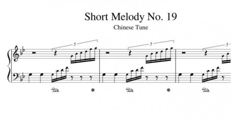 Short Melody No. 19 Chinese Tune
