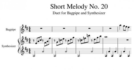 Short Melody No. 20 Duet for Bagpipe and Synthesizer