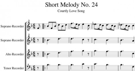 Short Melody No. 24 Courtly Love Song