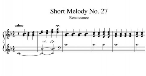 Short Melody No. 27 Renaissance