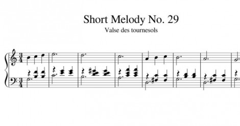 Short Melody No. 29 Valse des tournesols