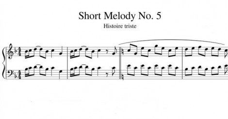 Short Melody No. 5 Histoire triste